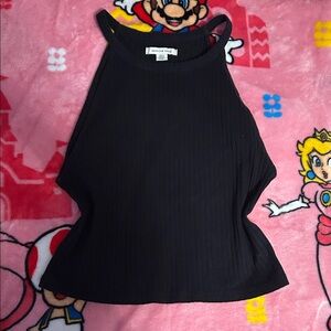 American Eagle Outfitters Black Ribbed Tank Top